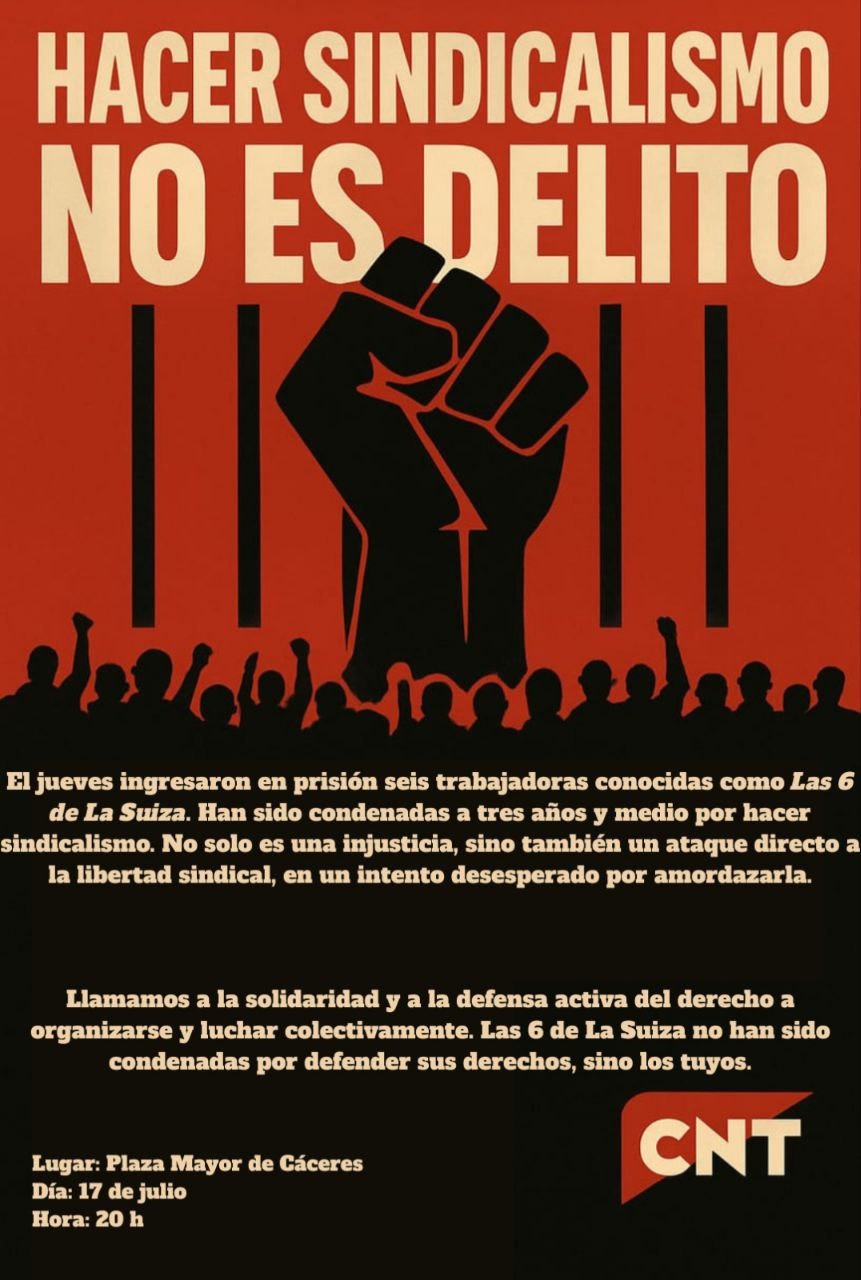 hacer sindicalismo no es delito